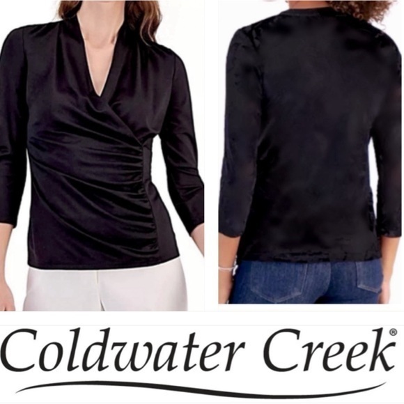 CWC Faux Wrap Top w/ Ruching! - Picture 1 of 5